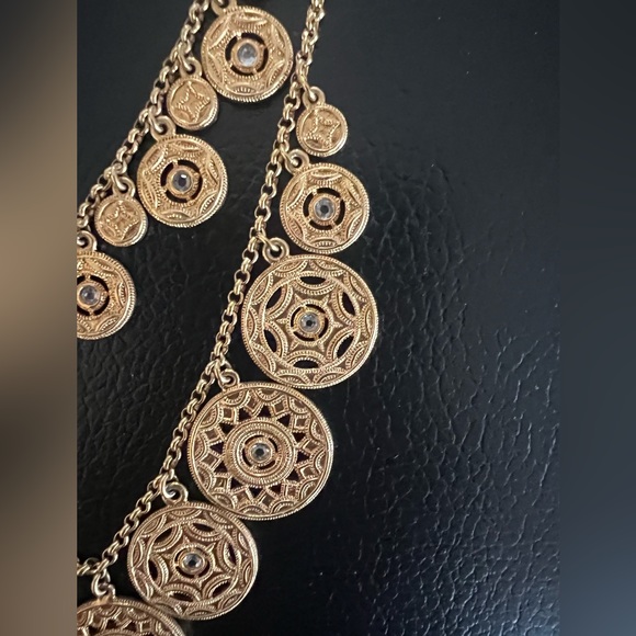 Reversible double strand necklace with stones. - Picture 4 of 5